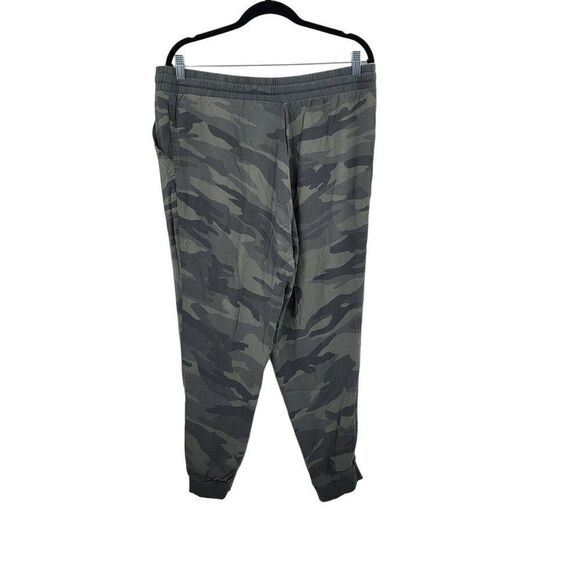 Splendid Camo Boardwalk Jogger Pants XL Army Green Rayon Casual Loungewear Warco - Picture 5 of 12
